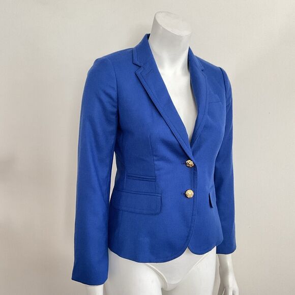 100% Wool Schoolboy Blazer J. Crew Blue Long Sleeve Gold Buttons 2P - Picture 14 of 14